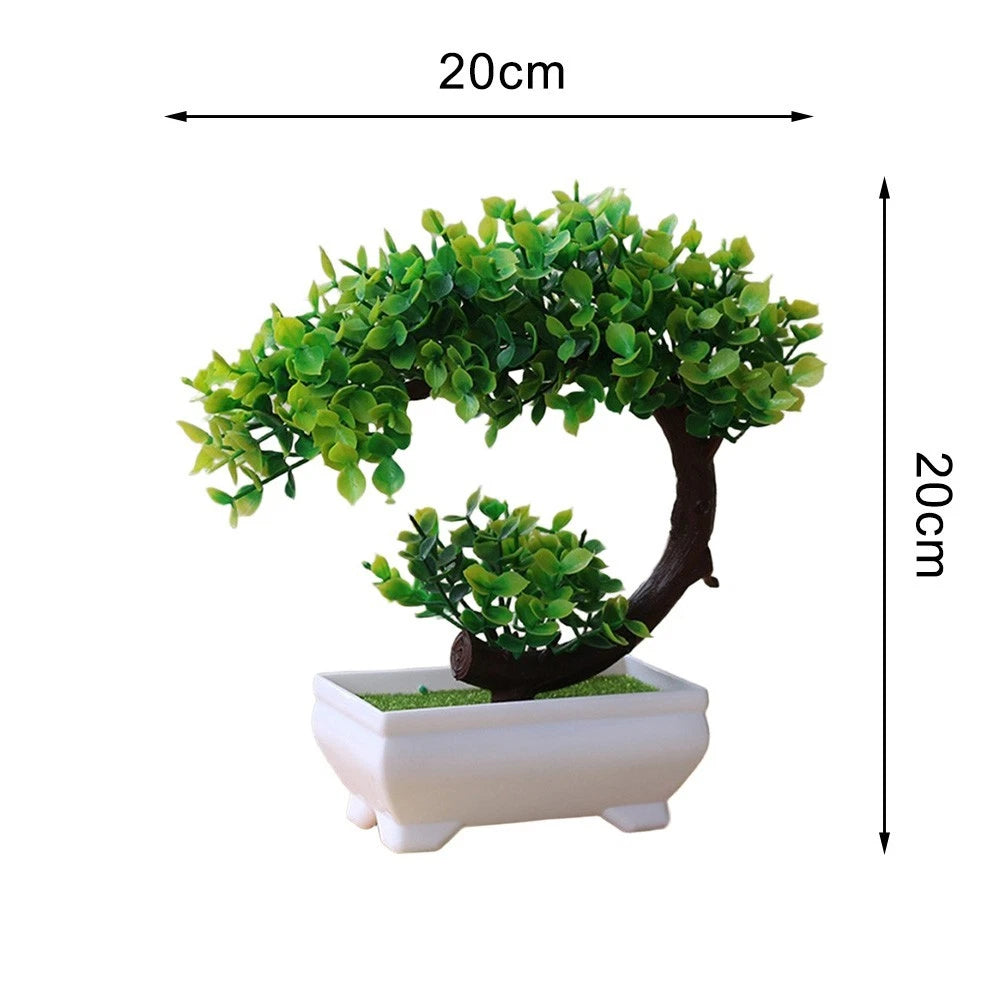 Faux Plant 19cm Potted for Living Room Desk Shelf