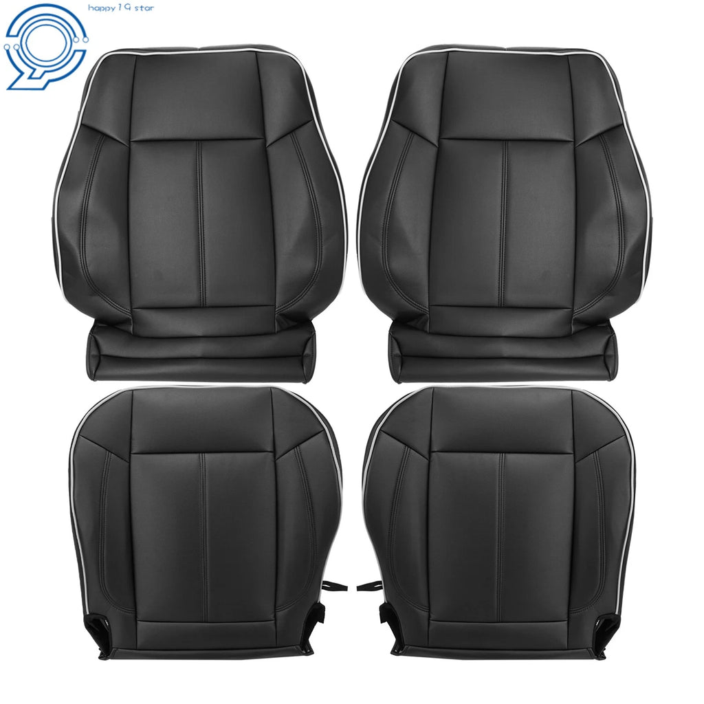 Set of 2 Front Leather Seat Covers for Hummer H3 (2006–2010) Black
