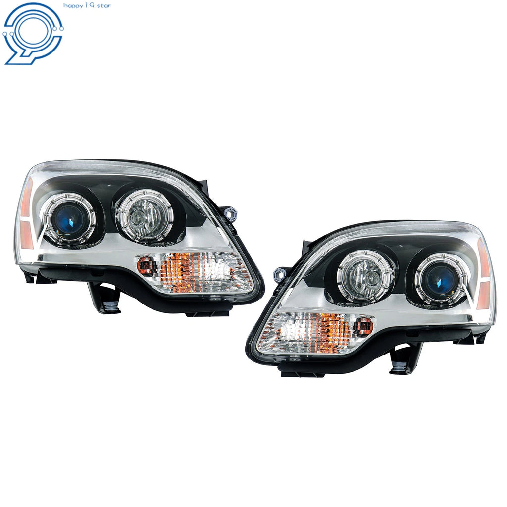 Set of 2 HID Projector Headlights for GMC Acadia (2007-2012) Chrome Trim