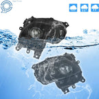 Set of 2 Projector Headlights for Jeep Cherokee (2014-2018) Black Housing