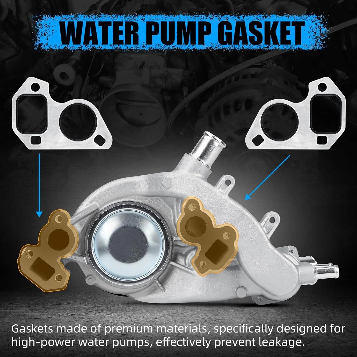 Engine Water Pump w/ Thermostat for Chevy Silverado GMC Sierra 1500 (2007–2013)