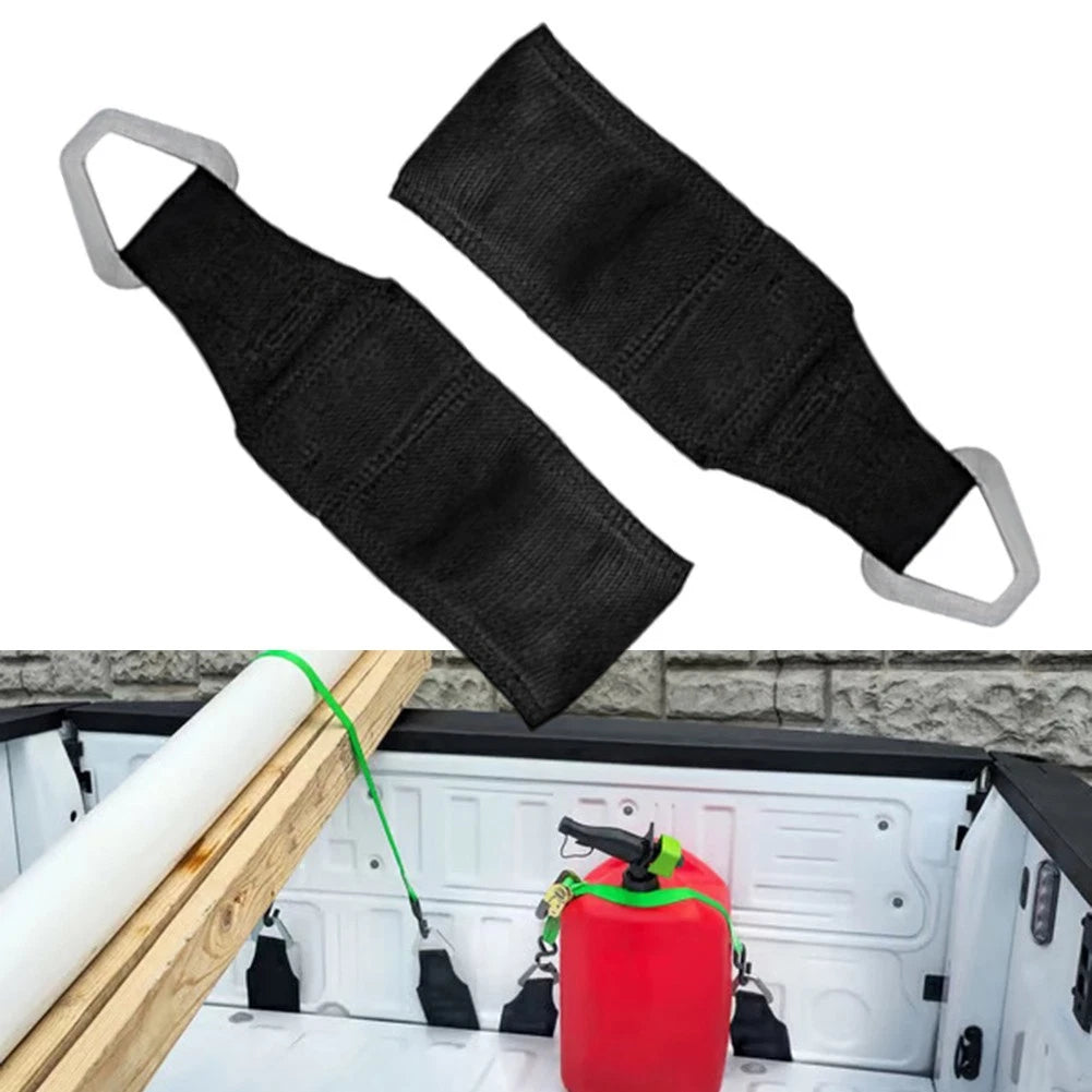 2X Bed Anchors Ratchet Straps for Truck Bed Cargo Management