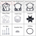 Water Pump Service Kit for Yamaha 2-Str 60 70 75 85 90 HP (18-3370, 692-W0078)