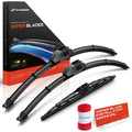 Set of 3 Wiper Blades for Jeep Compass, BMW E46 (2001–2006)