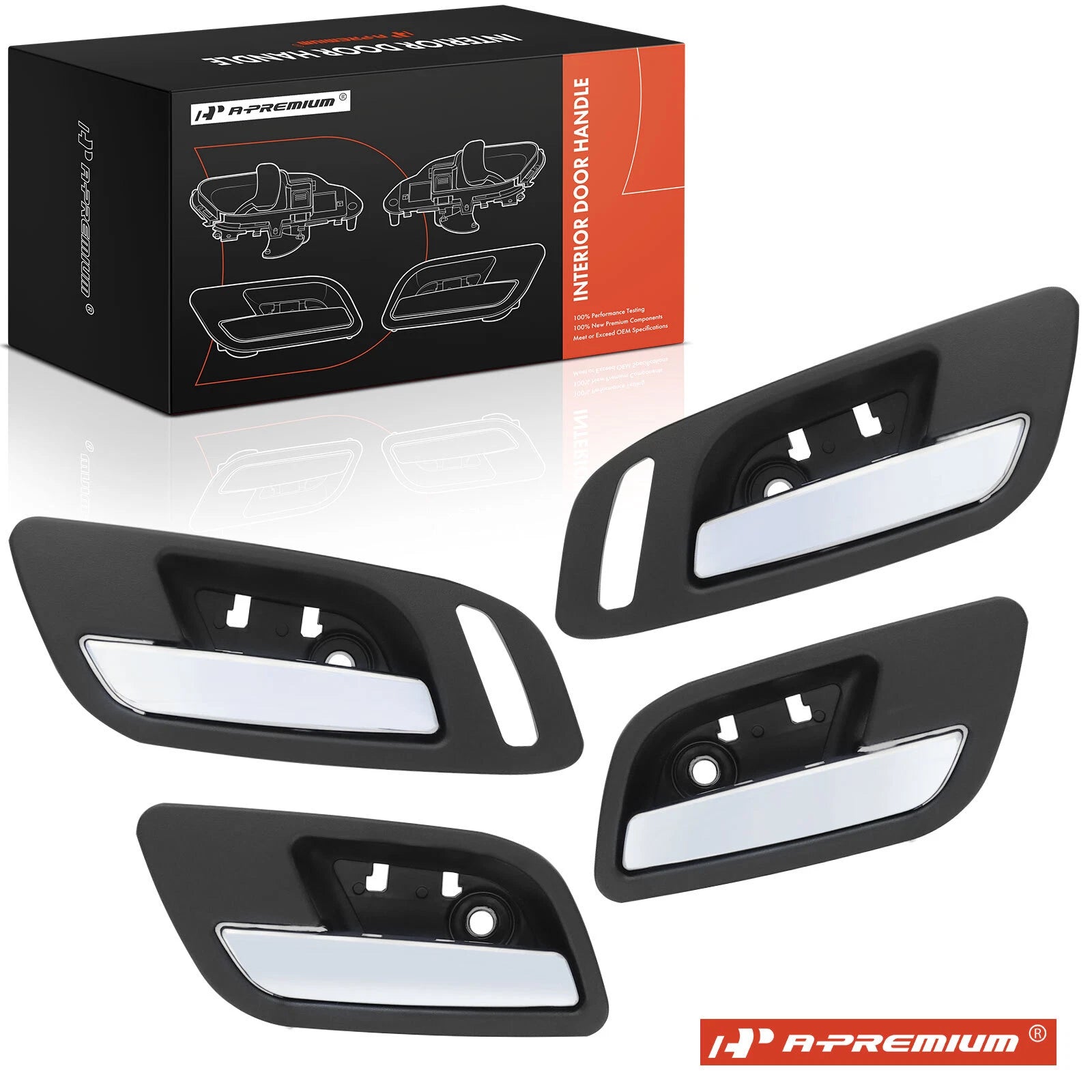 Set of 4 Interior Door Handles for Chevy Silverado 1500 
