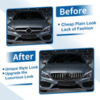 Front Upper Bumper Grille for Mercedes-Benz C180 (Chrome, Silver, Black)
