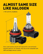 2X H11 H8 H16 Fog Light LED Bulb Conversion Kit for Cars