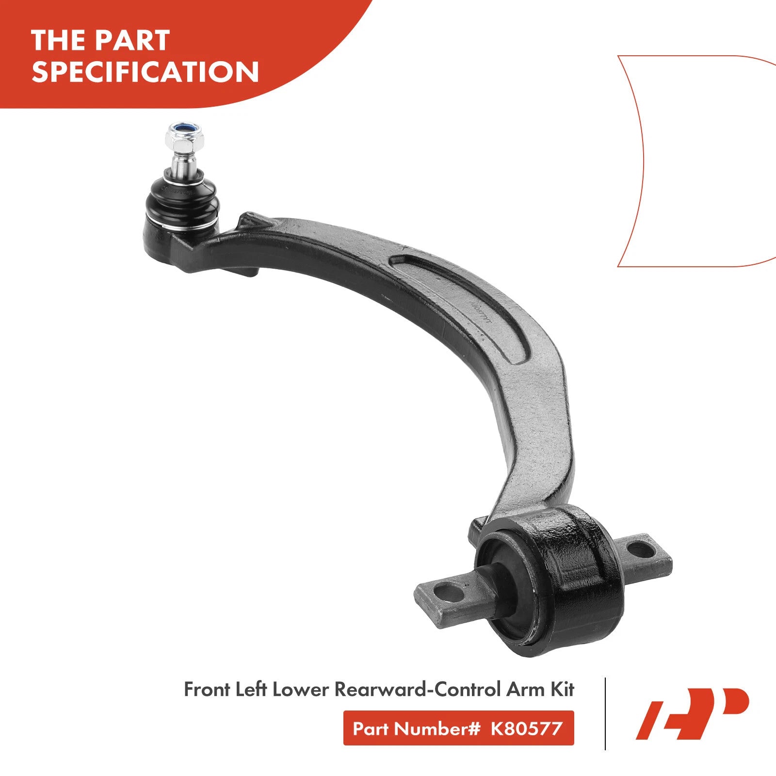 2X Front Lower Rearward Control Arm with Ball Joint for Chrysler Dodge Eagle