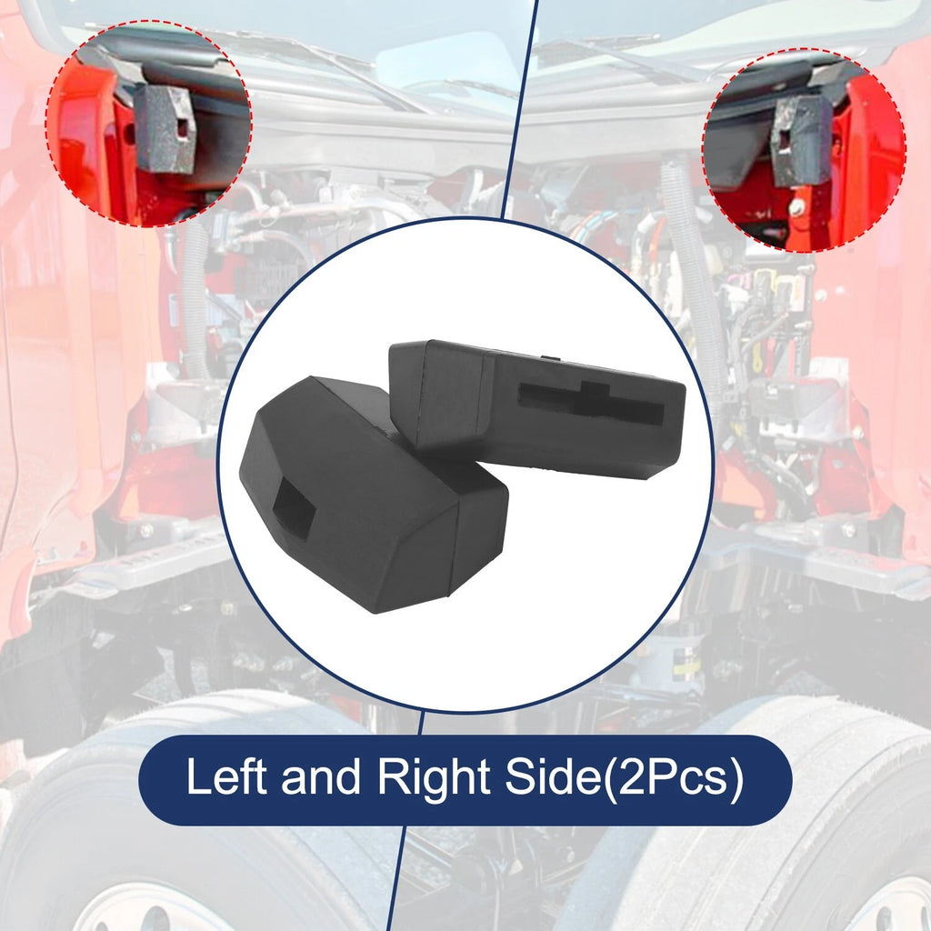 Set of 2 Hood Latch Bumper Supports for Peterbilt 579 Kenworth T680 T880