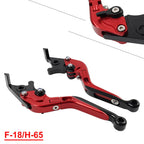 CNC Extendable Brake Clutch Levers for Honda CBR650R CB650F (2014-2023) Red