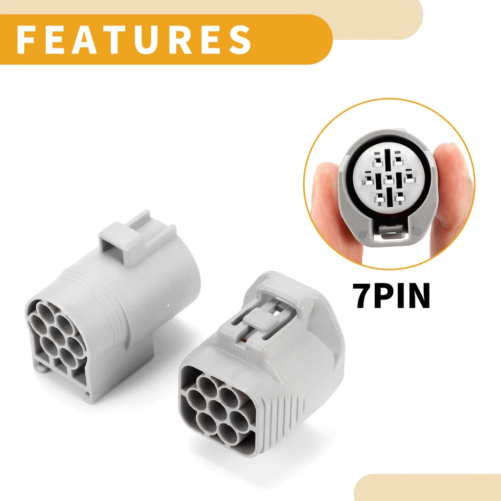 7 Pin Headlight Waterproof Connector Plug for Toyota Lexus (Set of 1)