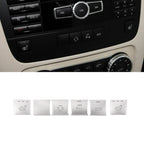 6x CD Panel Function Switch Cover Trim for Mercedes Benz GLK X204 (2009-2015)