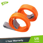 2 Pack 2" x 7 FT Lifting Sling Straps 18800lbs for Heavy-Duty Use