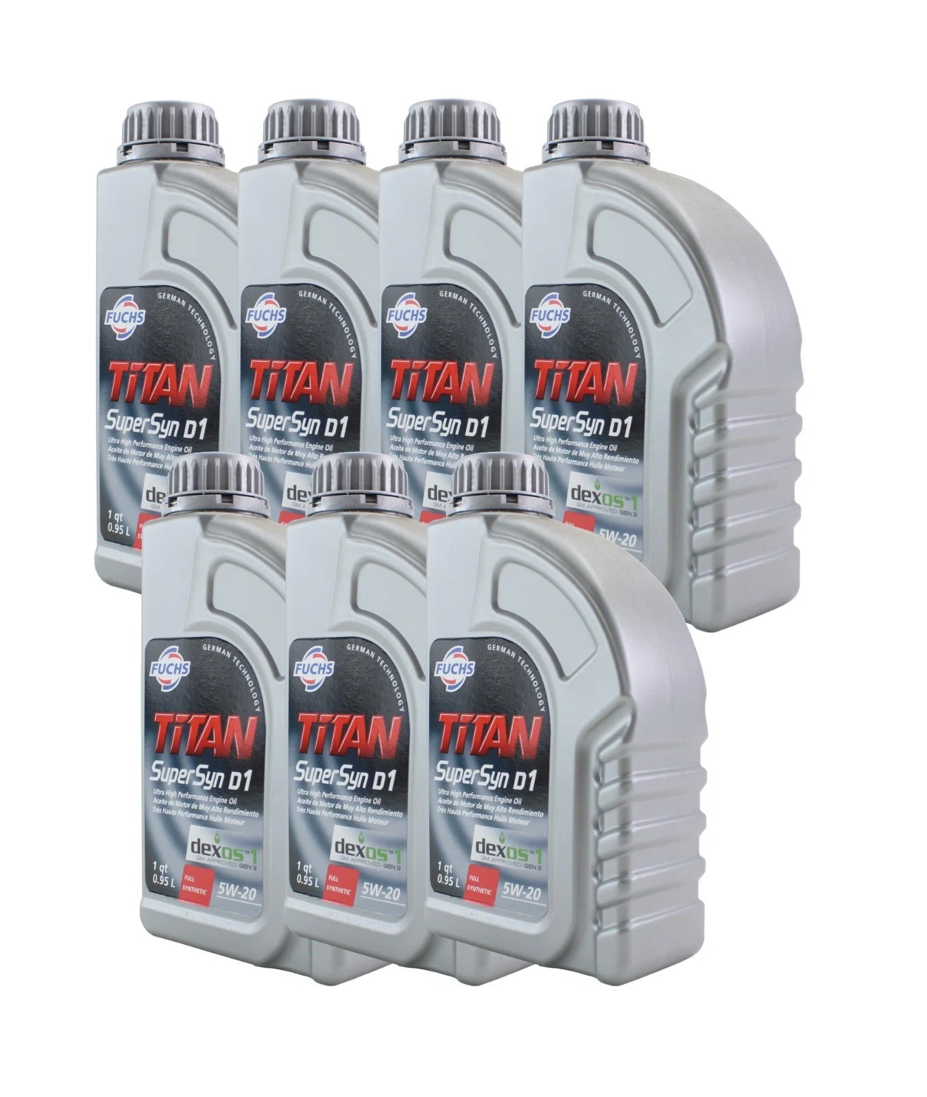 7 Quarts Fuchs TITAN SUPERSYN D1 SAE 5W-20 for Buick Chevrolet Ford (2010–2023)