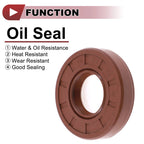 2X Oil Seal Rotary Shaft Seal for Various Models (22x48x10mm) FKM Rubber