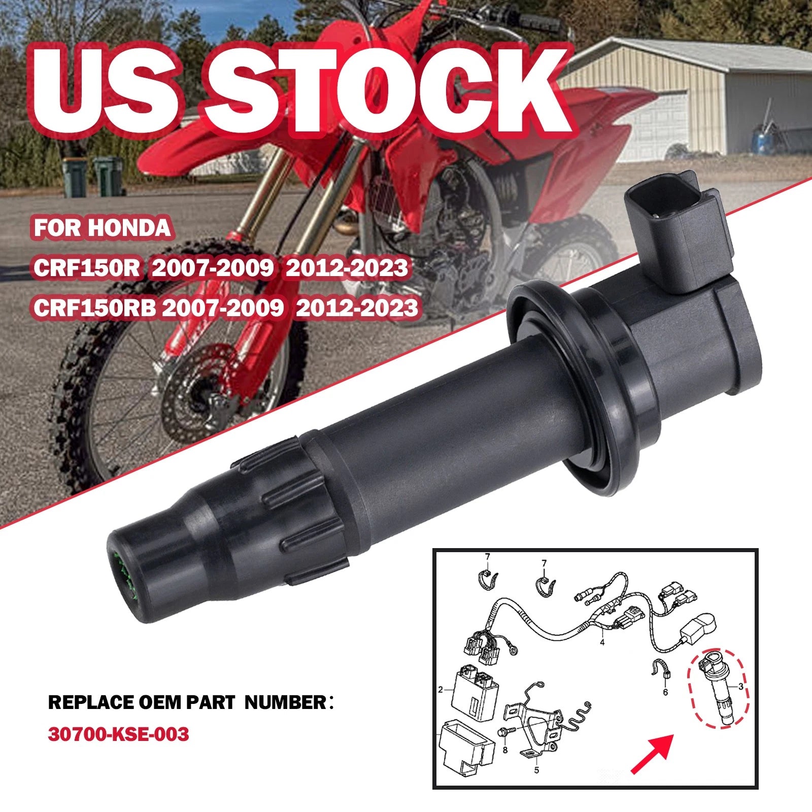 Ignition Coils for Honda CRF150R CRF150RB (2007-2023)