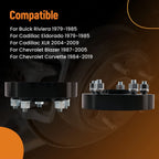 Pair 32mm Billet Aluminum Wheel Spacers for Buick Riviera (1979–1985) 5x4.75