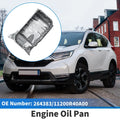 Engine Oil Pan for Honda Accord (2008-2012) - 1 x Steel Silver Tone