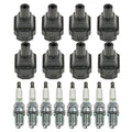 Set of 8 Ignition Coils & NGK V-Power Spark Plugs for Mercedes W210 W140 R129