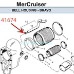 Water Hose Insert and Tool for MerCruiser Bravo (41674, 41674T)