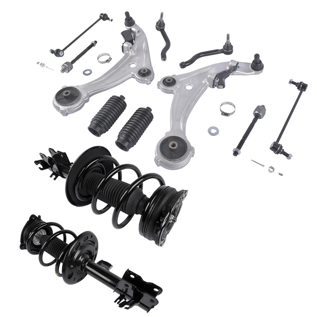 12pc Front Struts w/Spring Lower Control Arms Tierod for Nissan Altima (2007–2013)