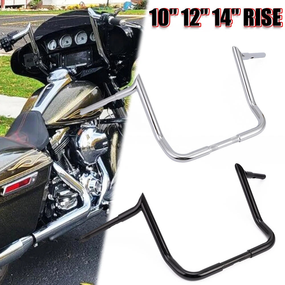 10-14" Meathook Ape Hanger Handlebar for Harley Touring Street Glide Electra (2010–2014)
