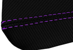 Console Lid Armrest Cover for Nissan Silvia (1989–1993) Carbon Fiber Purple Stitch