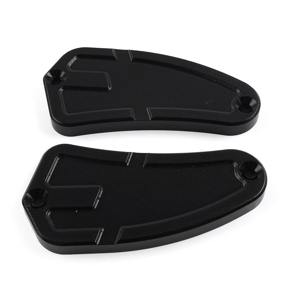 2X Front Brake Clutch Reservoir Cover Black for MV Agusta F4R F4 750 312 R 1000