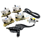 Front Rear Brake Master Cylinders & Calipers W/Pads for Polaris ATP 330 500 (2004–2006)