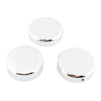 3 x Chrome Top Fork Tube Stem Nuts for Harley V-Rod Night Rod Special (2007-2011)