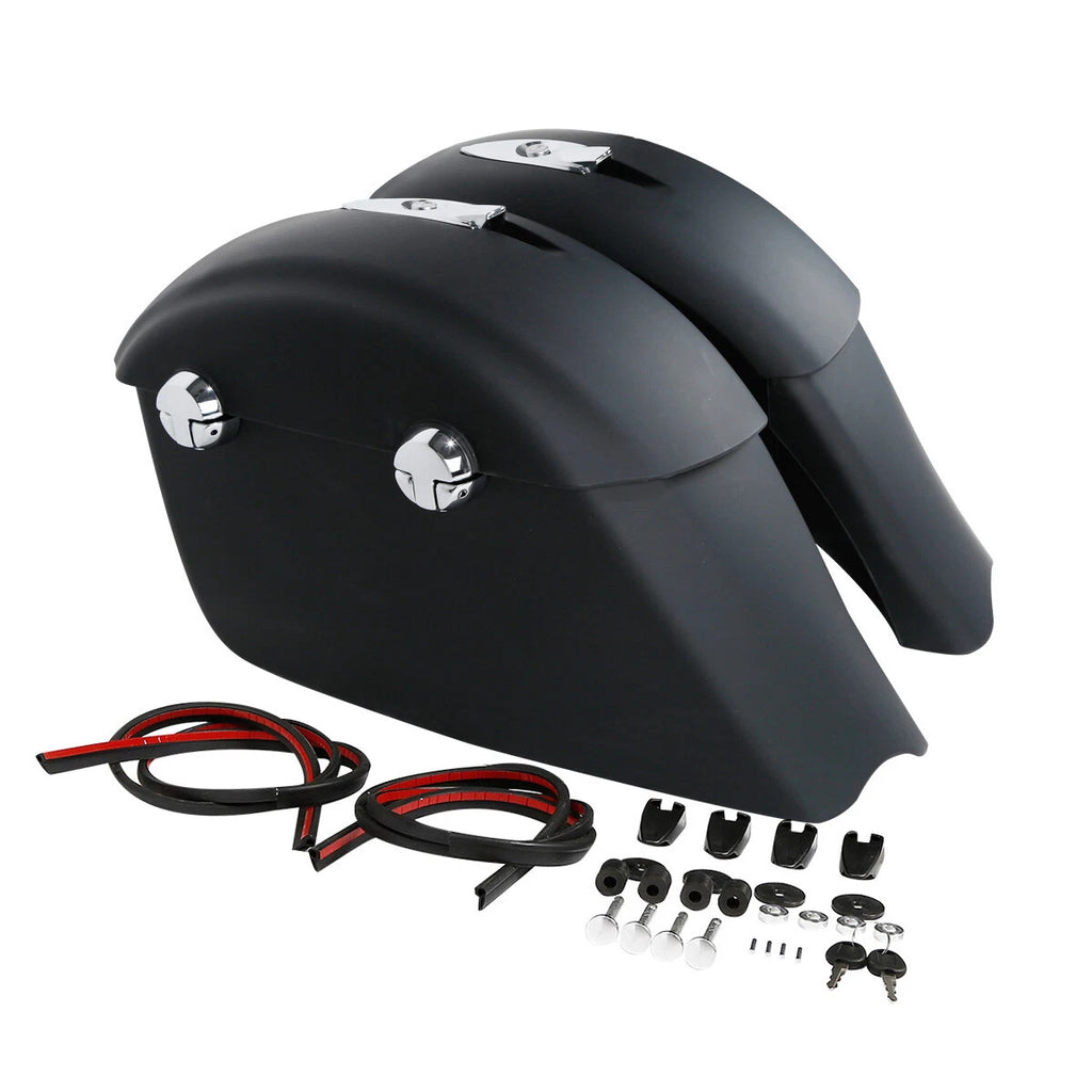 Matte Black Hard Saddlebags for Indian Chieftain (2014–2018)