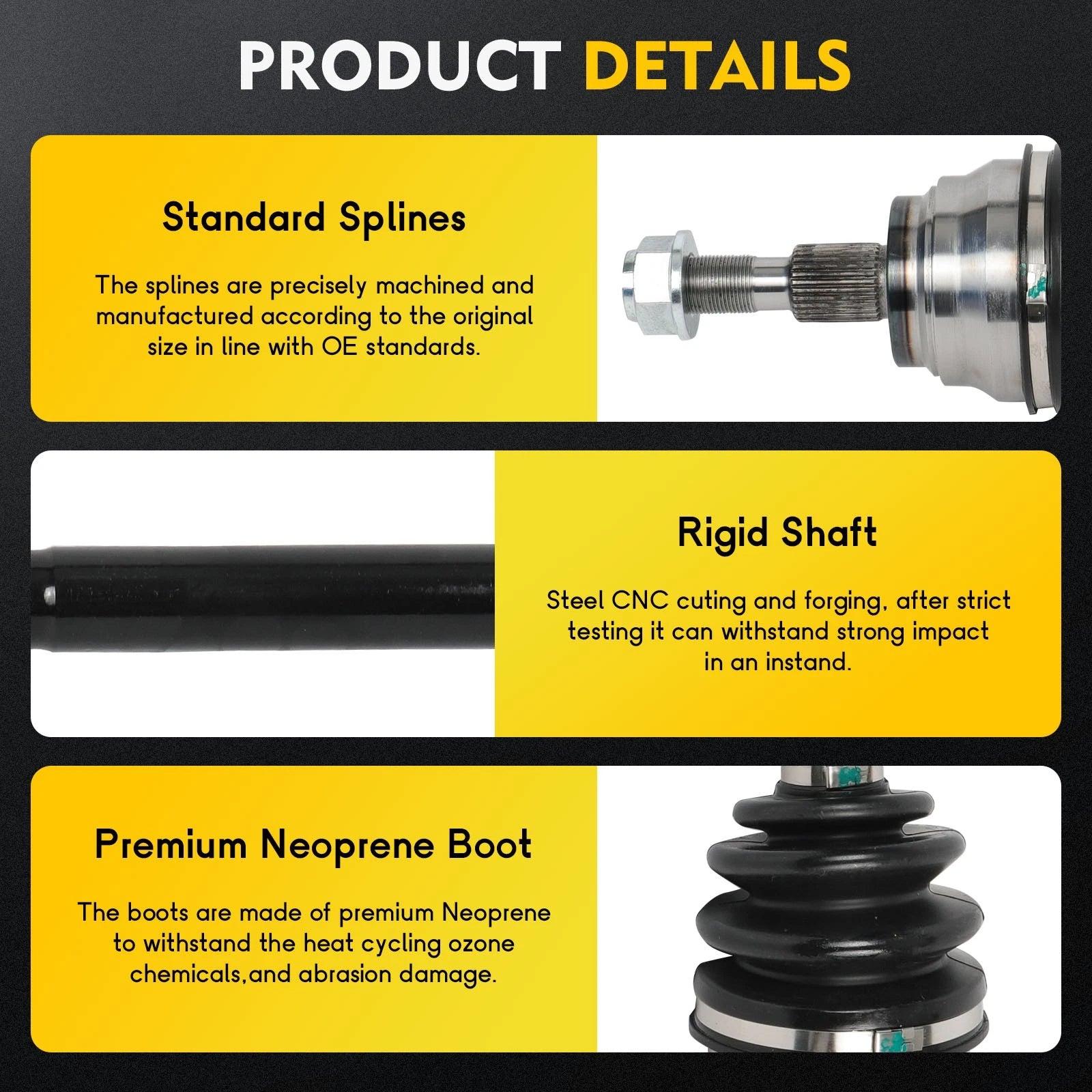 CV Axle Shaft Front Left for Mercedes-Benz R320 R350 R500 R63 AMG