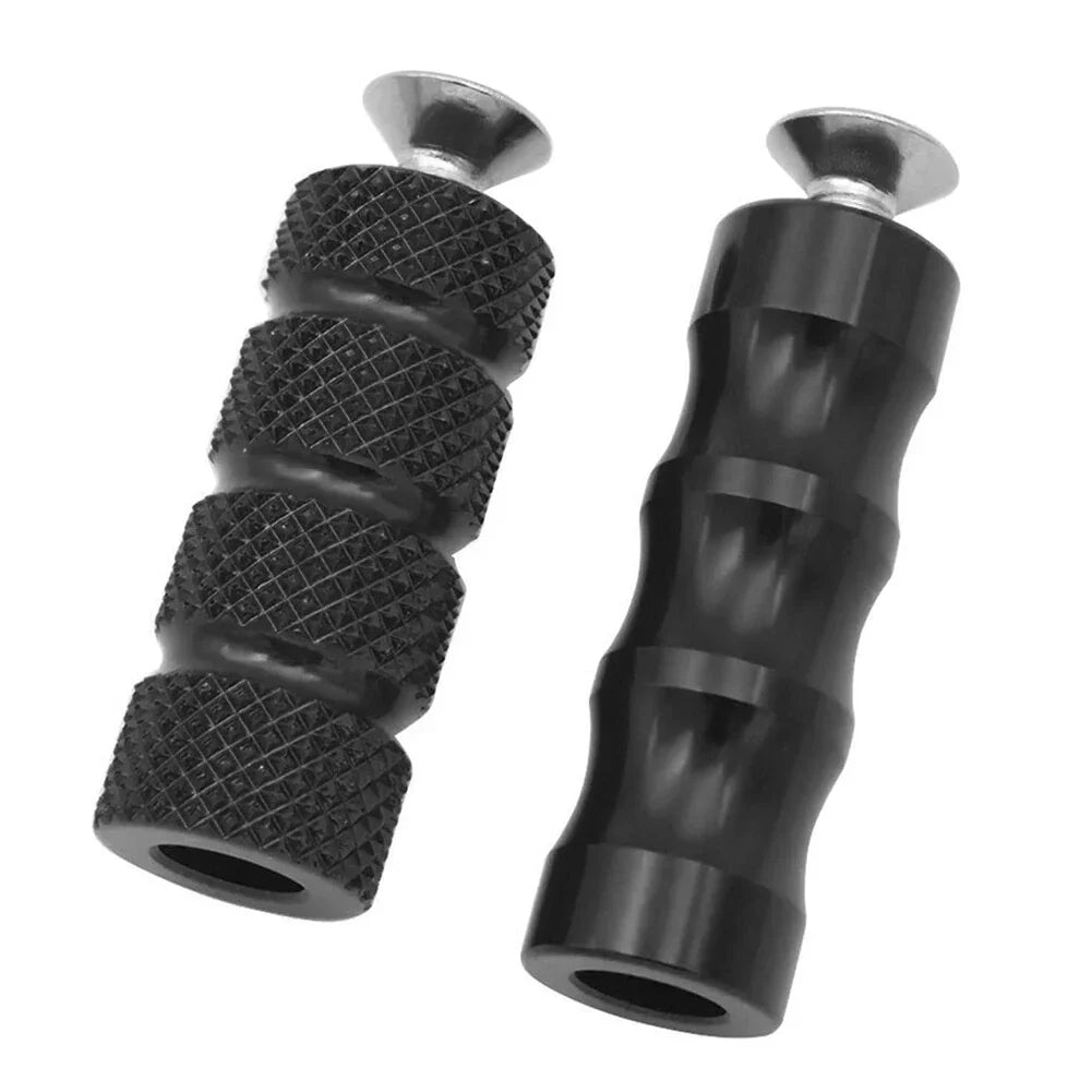 Aluminum M6 6mm Motor Foot Pegs for Motorcycle (Black)