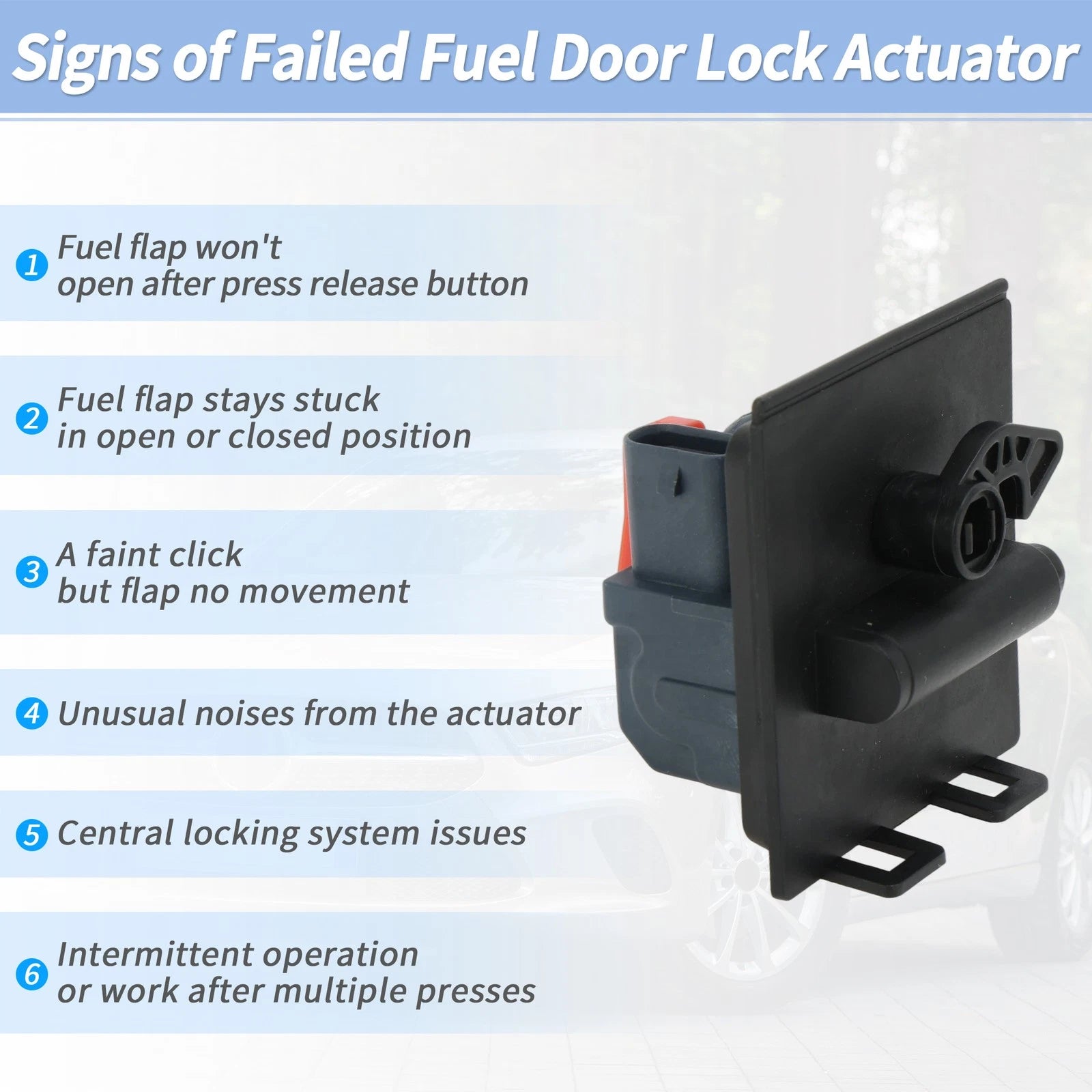 Fuel Filler Flap Door Latch Lock Actuator No.A0008207703 for Mercedes-Benz C350e (2016–2018)