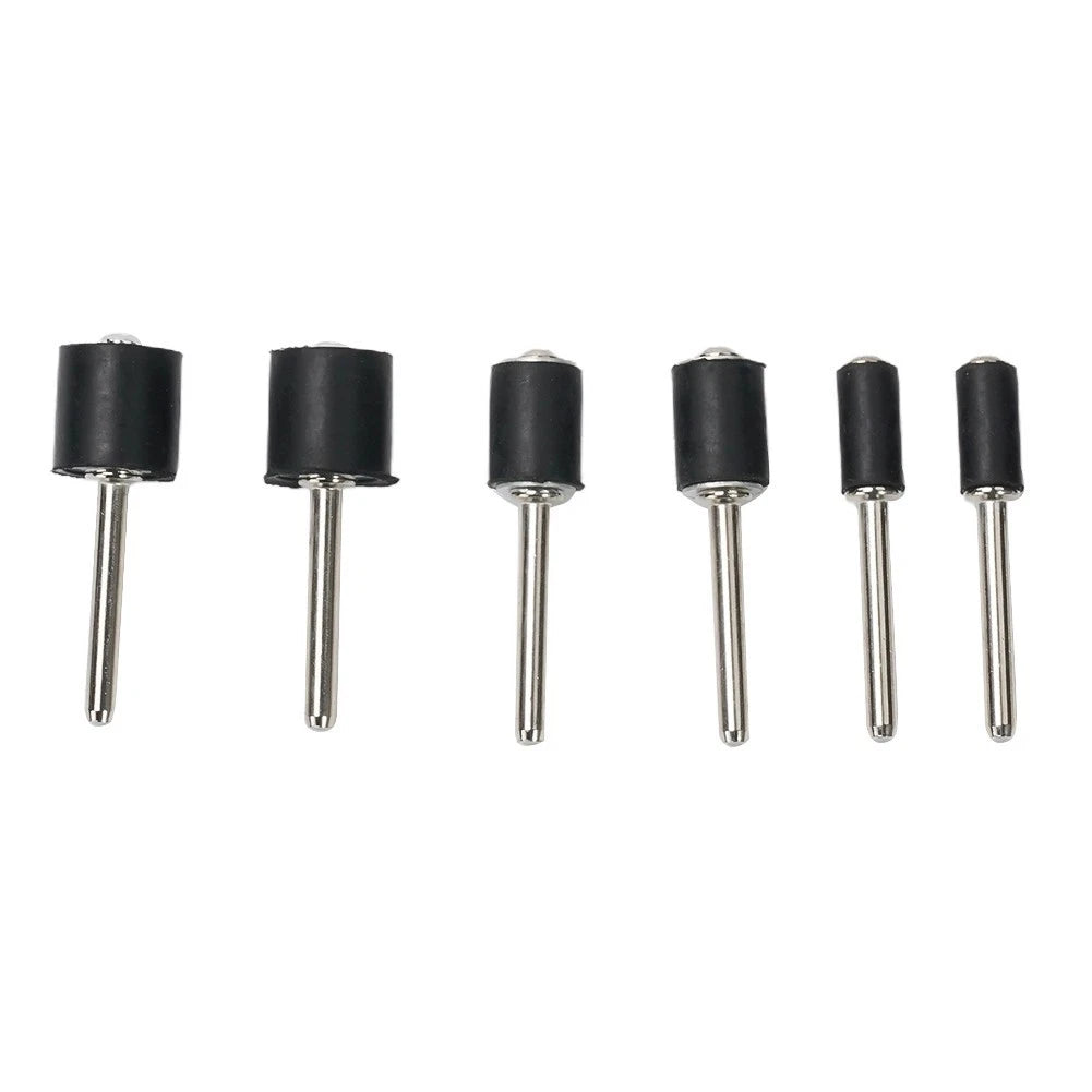 Set of 6 Sanding Mandrels for Grinding Wheel 1/8 Inch Shank (6.35/9.5/12.7mm)