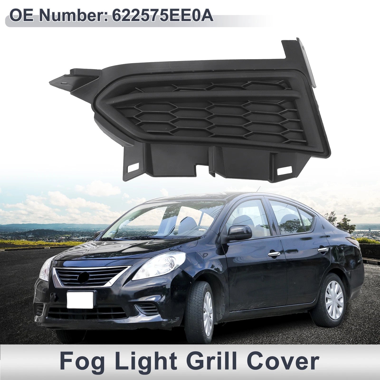 1 Pc Fog Light Grill for Nissan Versa (2020–2022) No. 622575EE0A