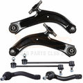 Set of 6 Front Control Arms Tie Rods Sway Bar Links for Nissan Sentra (2007–2012)