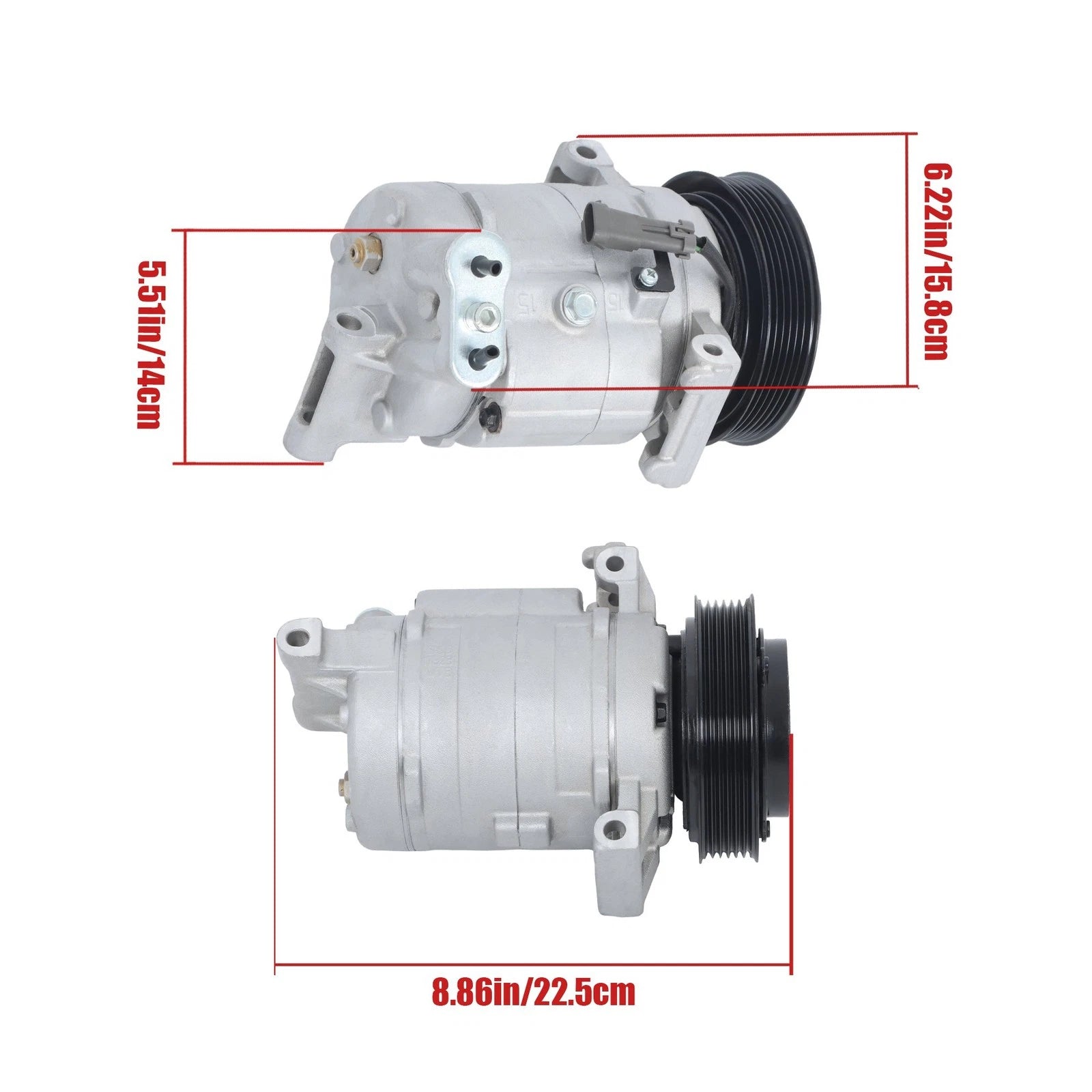 A/C Compressor & Clutch for Chevrolet Equinox GMC Terrain (2010–2011)