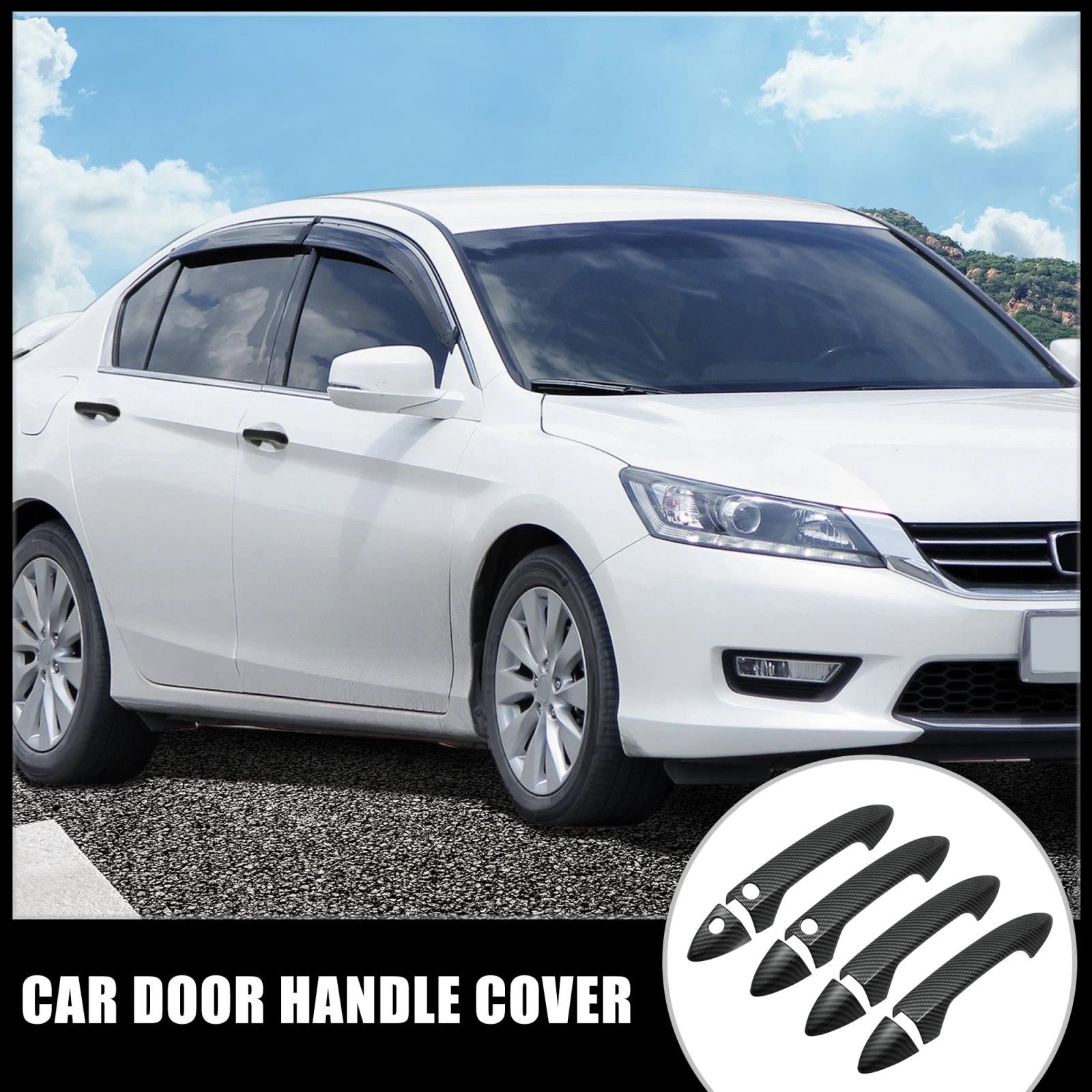 Set of 4 Car Door Handle Cover Trims for Honda Accord Pilot (2018–2023)