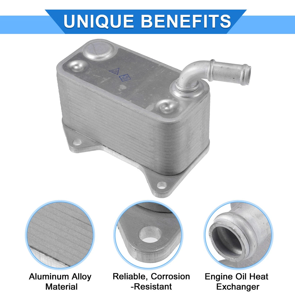 Engine Oil Cooler with Seals for Volkswagen Passat (2006–2010) No. 06D117021C