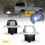 White Chrome License Plate Light Lamp for Mitsubishi Raider (2006–2009) EPY