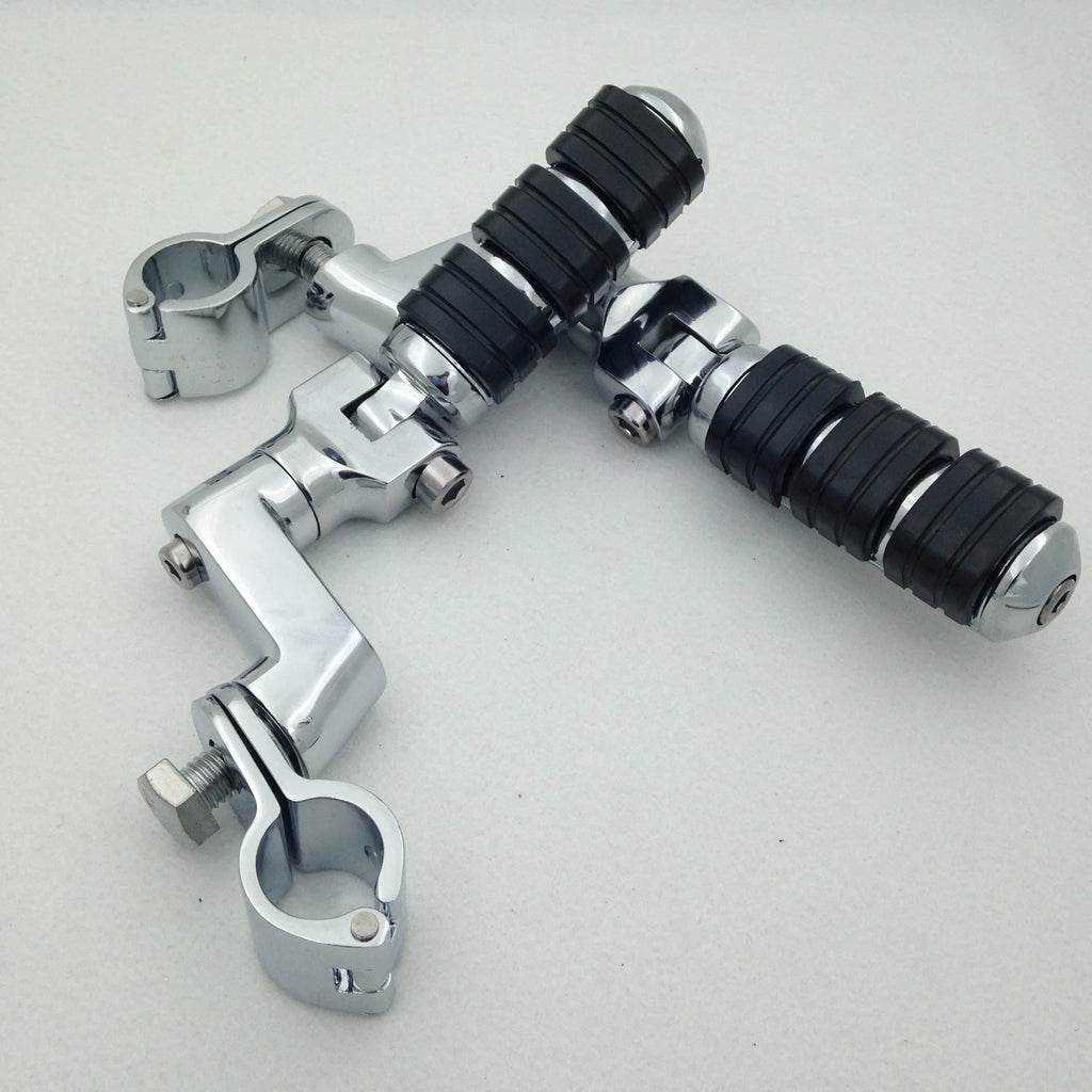 Chrome Footrest Clamps for Harley Davidson Sportster 883 XL 1200 1340 (1")