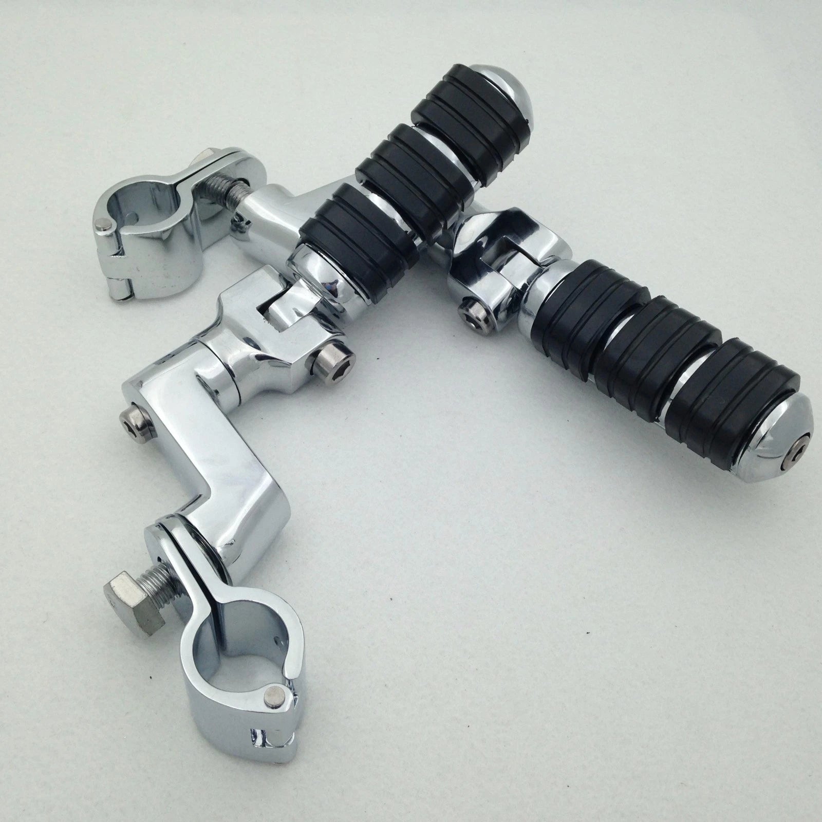 Chrome Footrest Clamps for Harley Davidson Sportster 883 XL 1200 1340 (1")