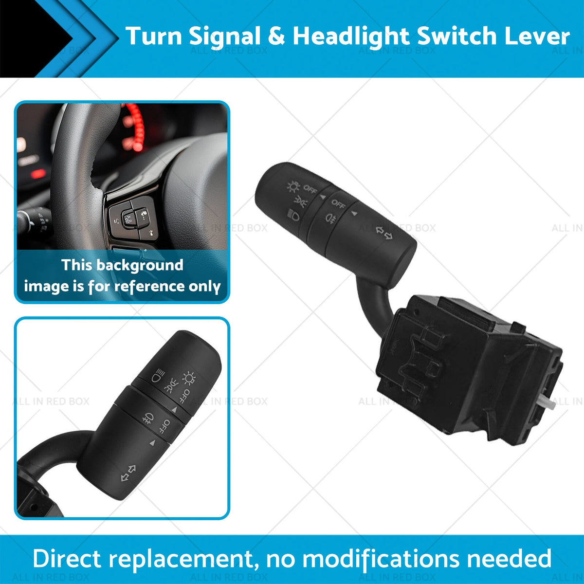 Turn Signal & Headlight Switch Lever for Mazda 3 6 CX-5 (2004–2019) KD3366122 Black