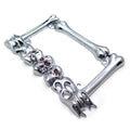Chrome Skull License Plate Frame for Harley Motorcycle (Fits )