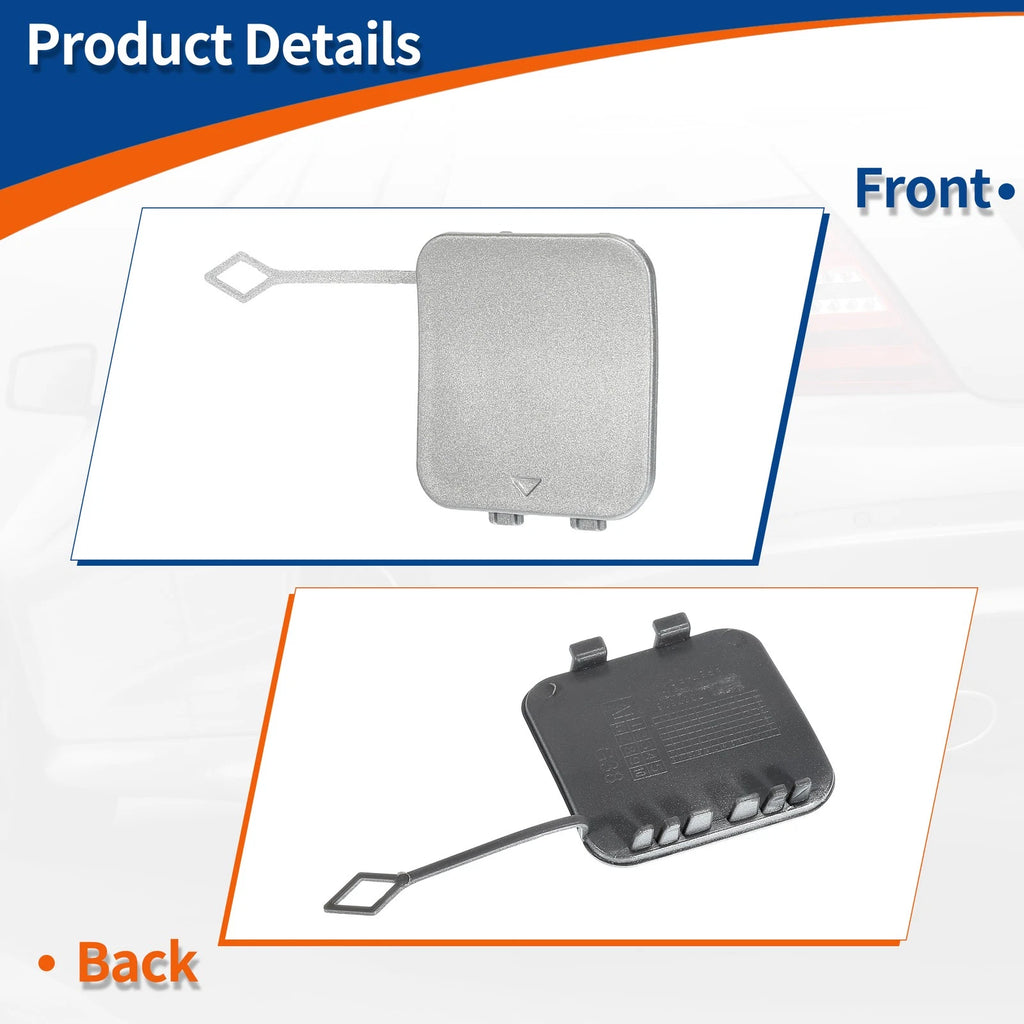 Rear Car Bumper Tow Hook Cover for BMW 530i 540i (No. 51127475589) Cashmere Silver