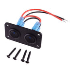 12V 2 Gang Toggle Rocker Switch Panel Blue LED Light for Car Marine