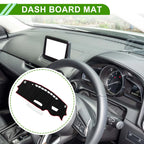 Dashboard Cover Mat for Mazda CX-3 (2016–2022) Sun Protector Black Red