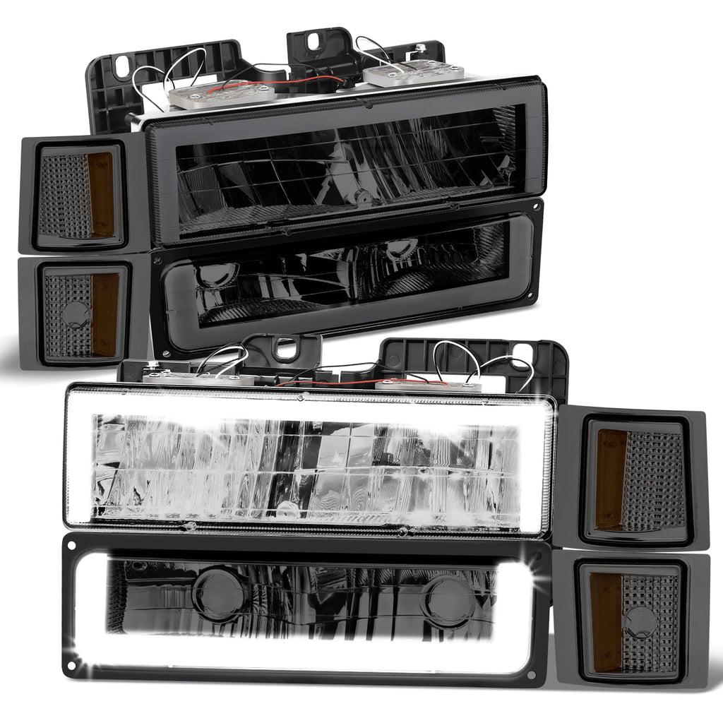 LED DRL Headlight + Bumper Signal + Corner Lamps for Chevy C/K (1994–2000)
