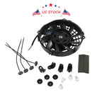 7" Slim Electric Radiator Cooling Fan Mount Kit for Universal Vehicles